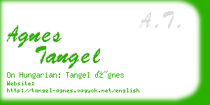 agnes tangel business card